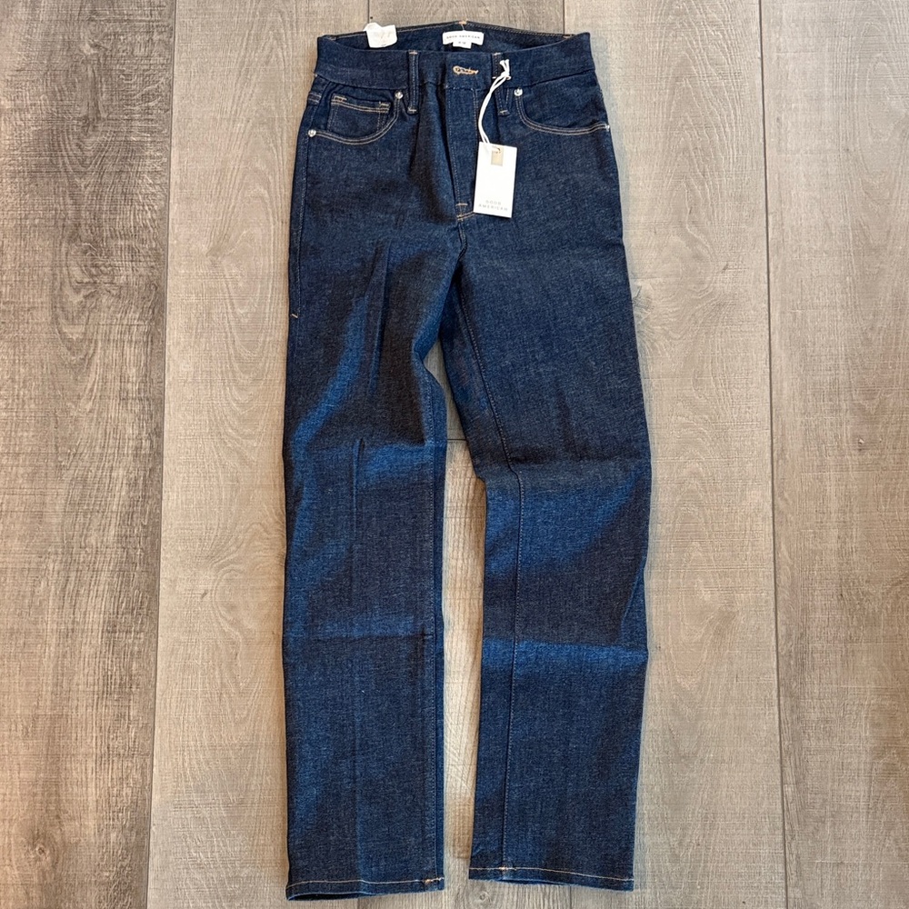 Good America, Dark Blue Denim Jeans, Womens 6-12 Calie Denim